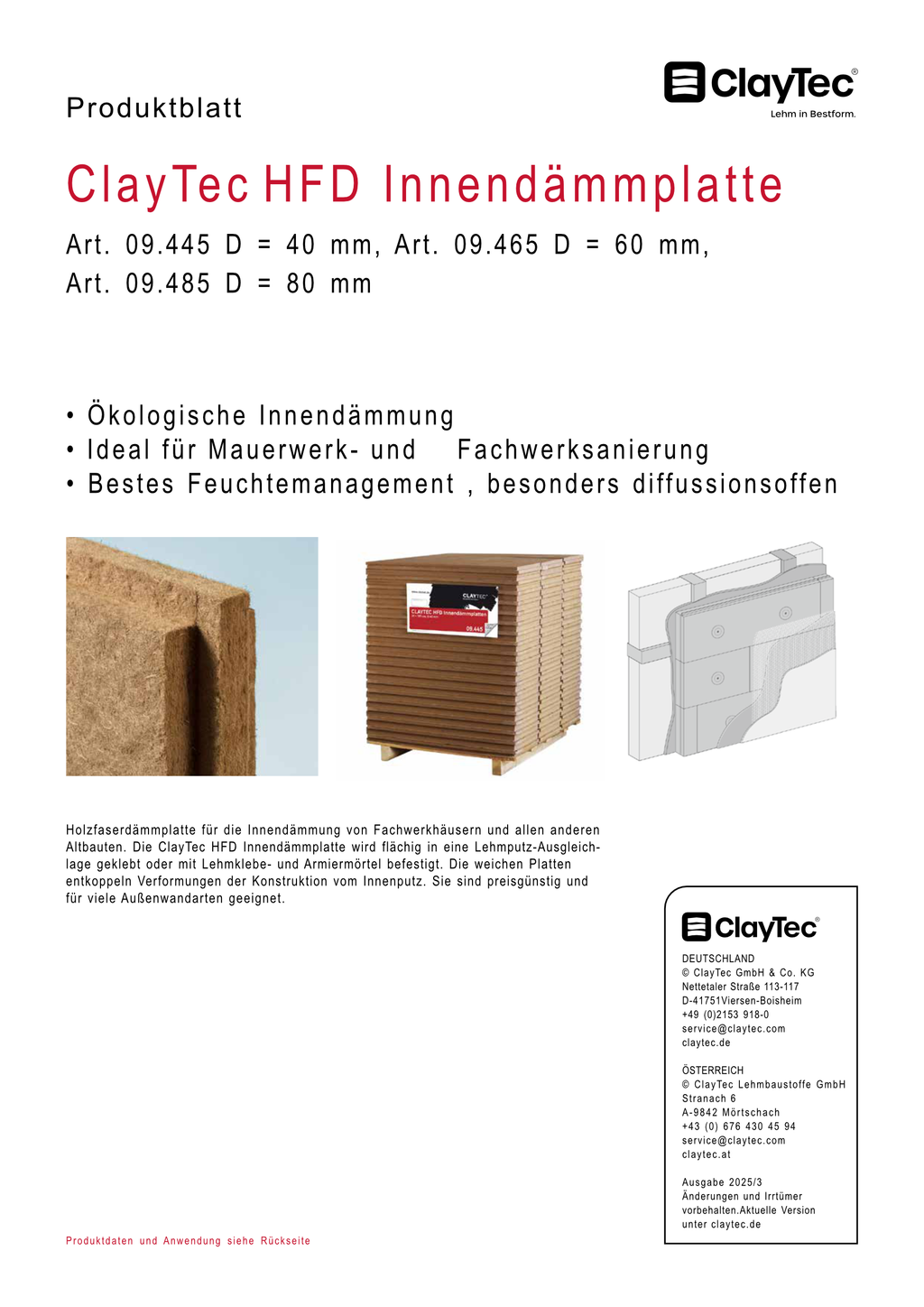 Innendämmplatte 40mm